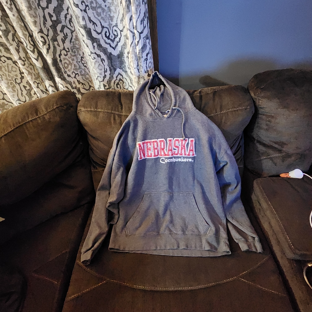 J. America Nebraska Cornhuskers Charcoal Hoodie